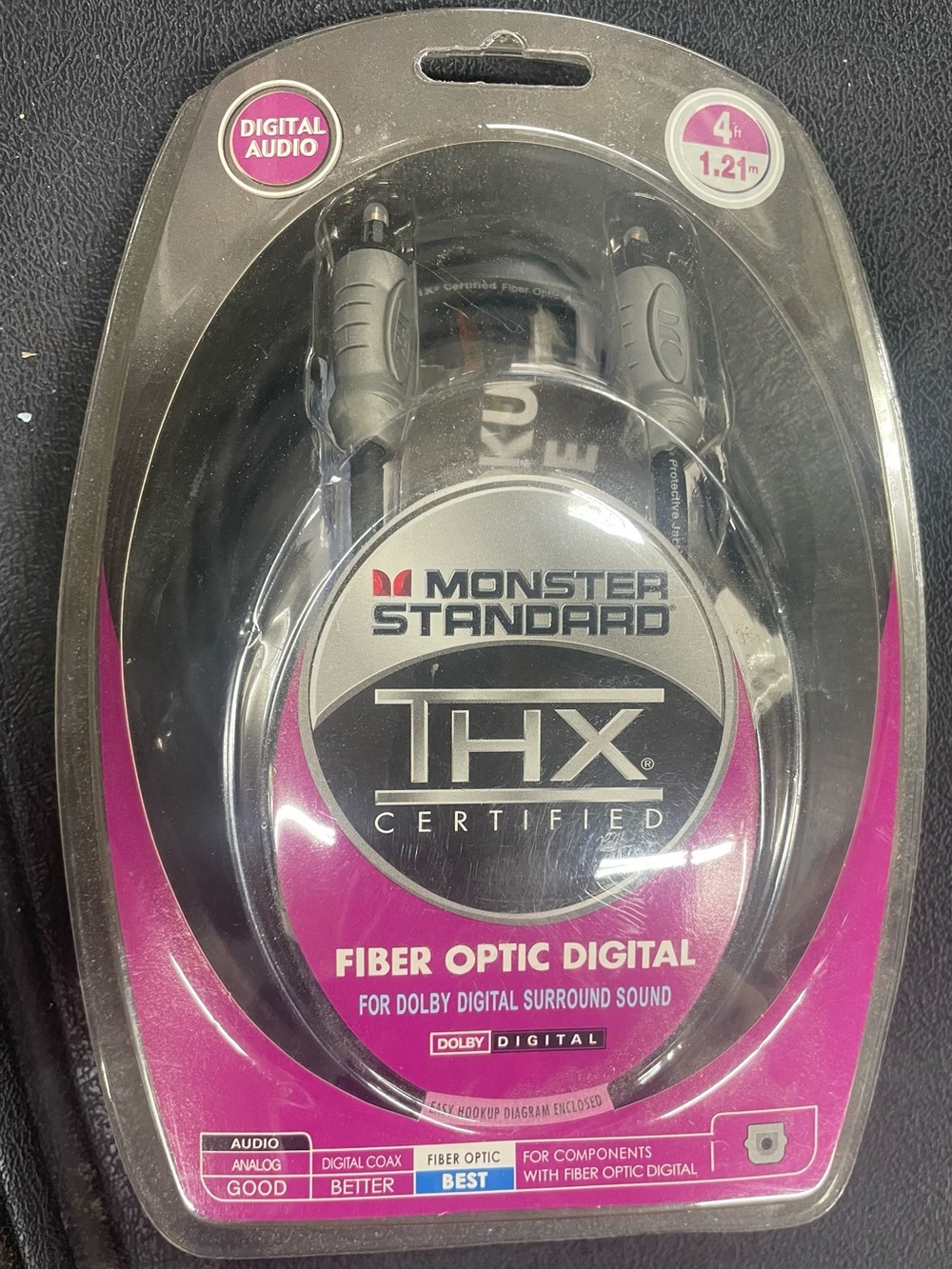 4-foot Monster standard fiber optic digital cable